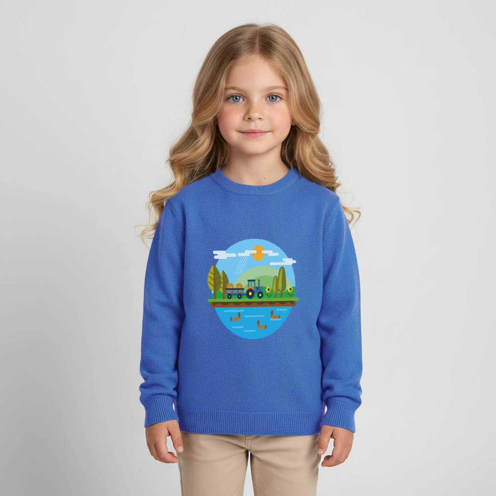 Bauernhof Premium Kinder Sweatshirt - carolina blue