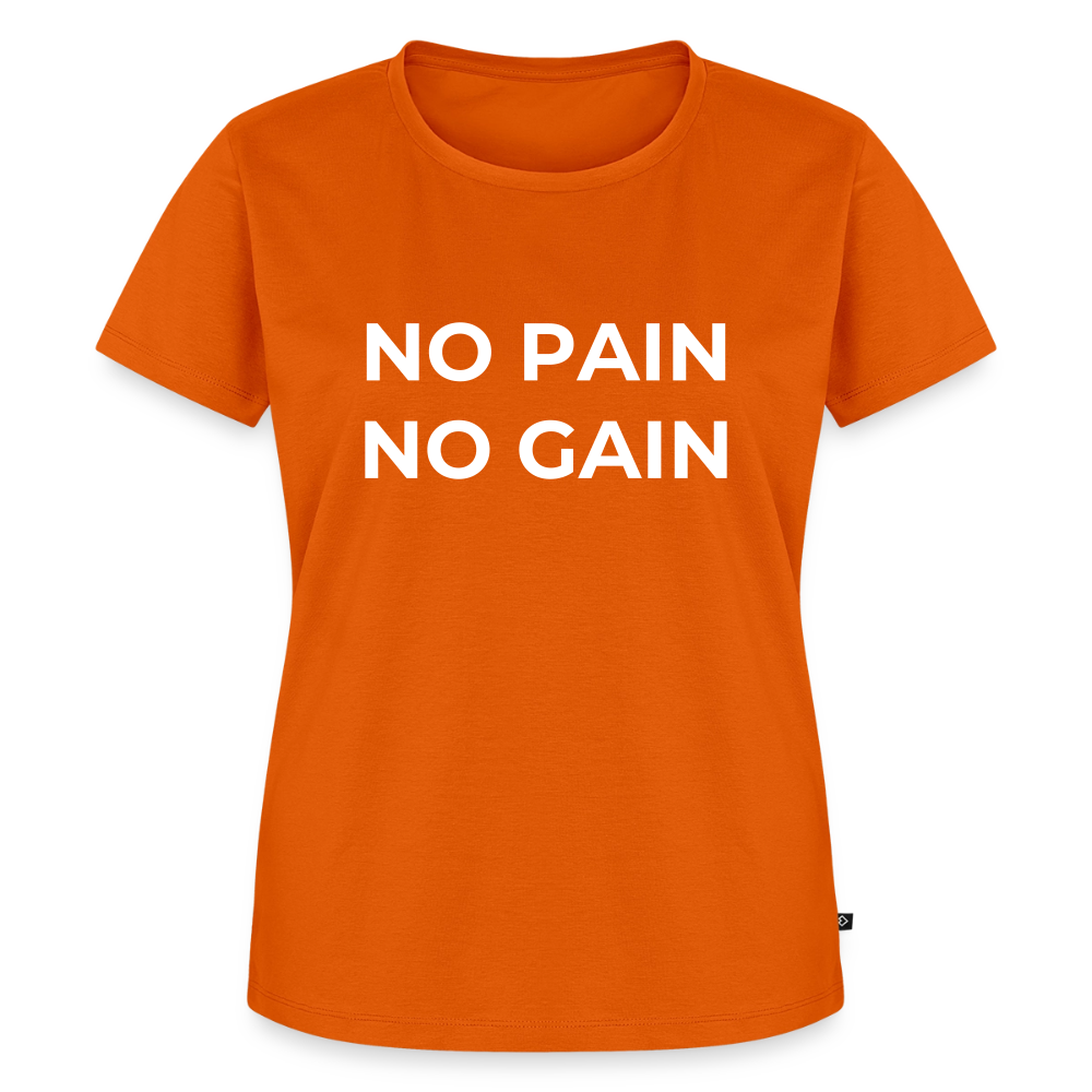 NO PAIN NO GAIN T-Shirt Woman - orange 