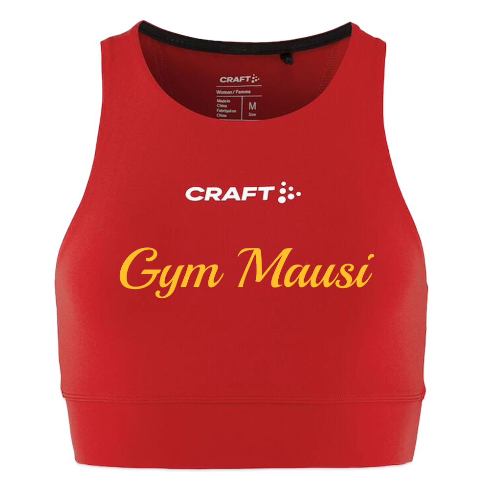 Gym Mausi Craft Crop Top - red