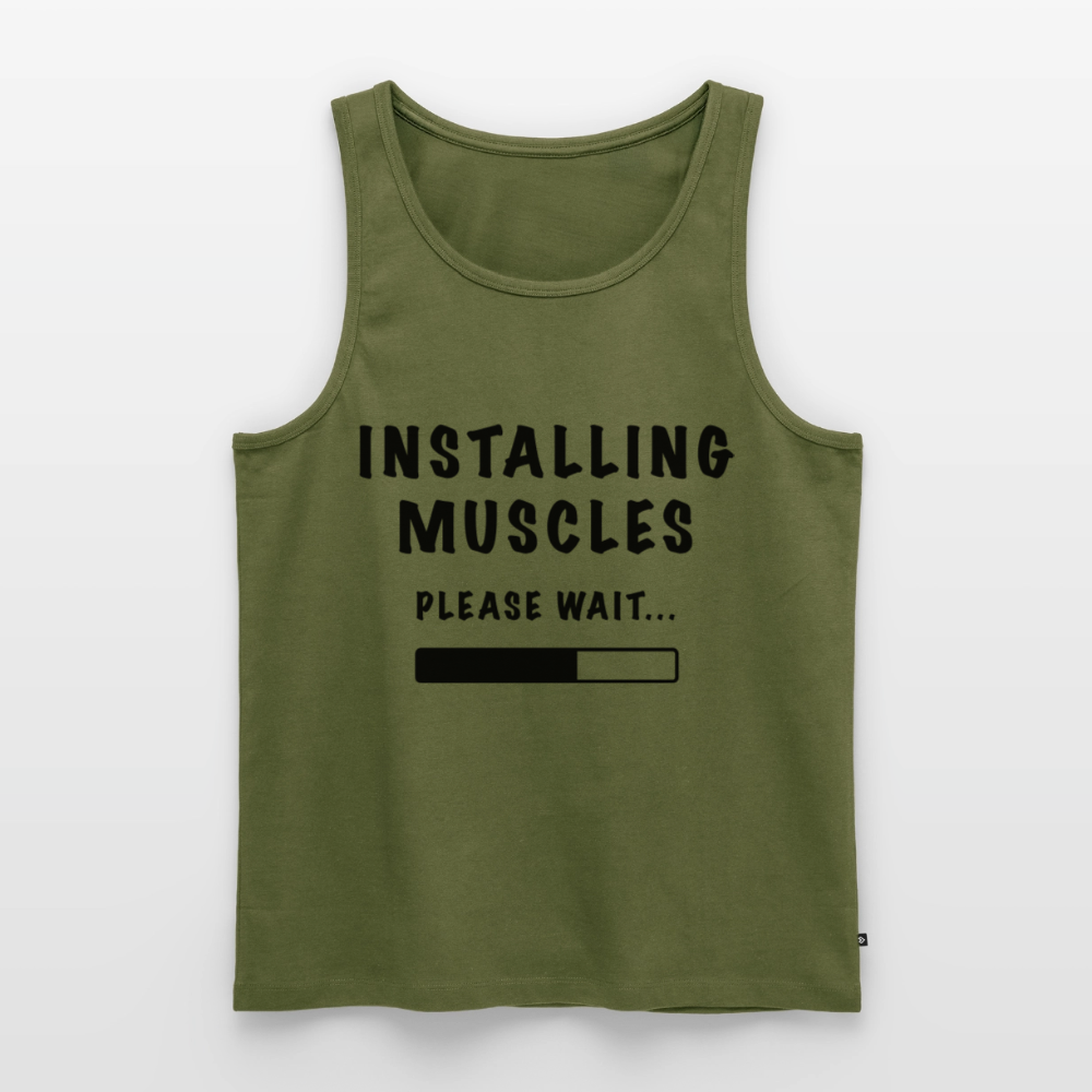 INSTALLING MUSCLES Premium Tank Top - khaki