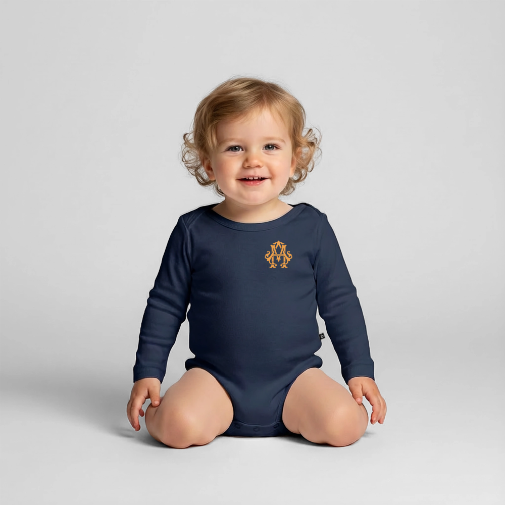 adligemotivation Premium Logo Baby Langarm-Body - navy