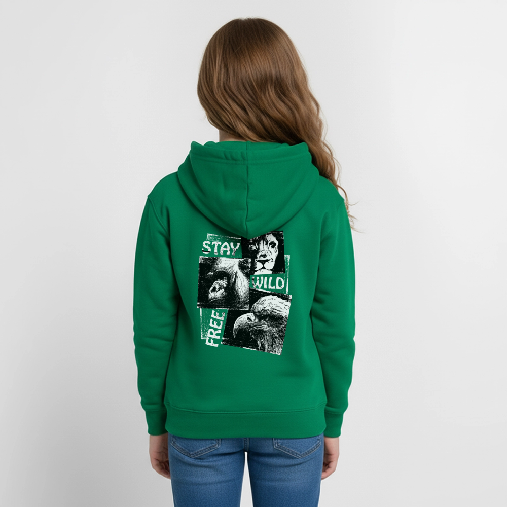 STAY WILD Hoodie Teenager - kelly green