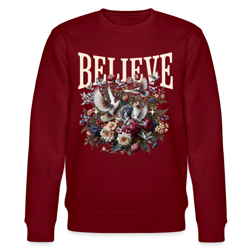 BELIEVE Premium Sweatshirt - burgundy
