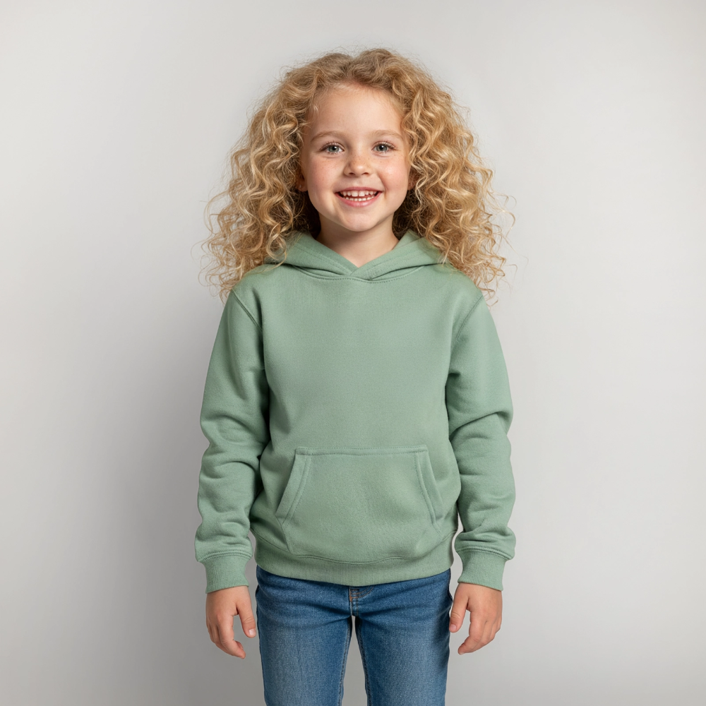 Hunde mit Brille Kinder Hoodie - steel green