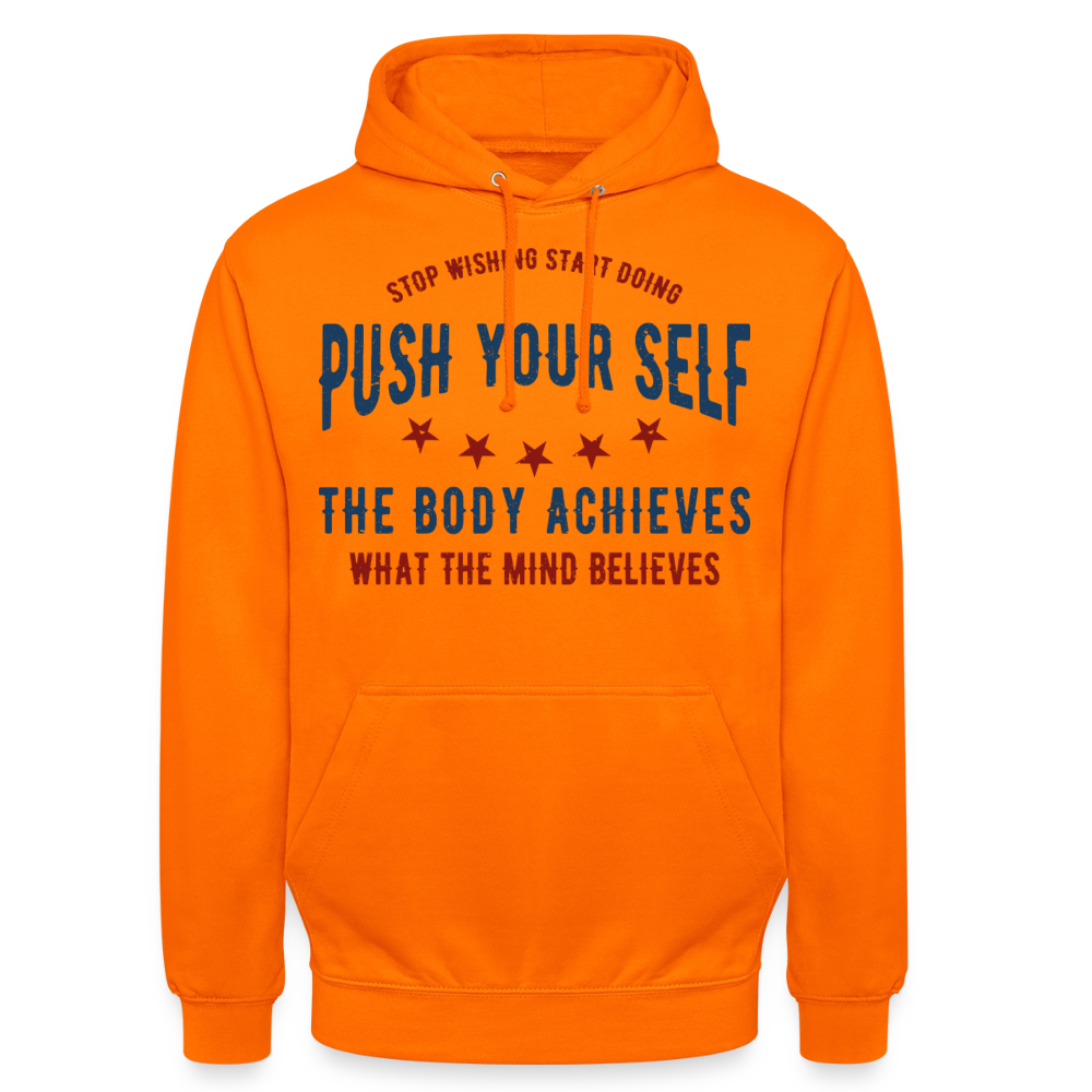 PUSH YOUR SELF Hoodie - orange