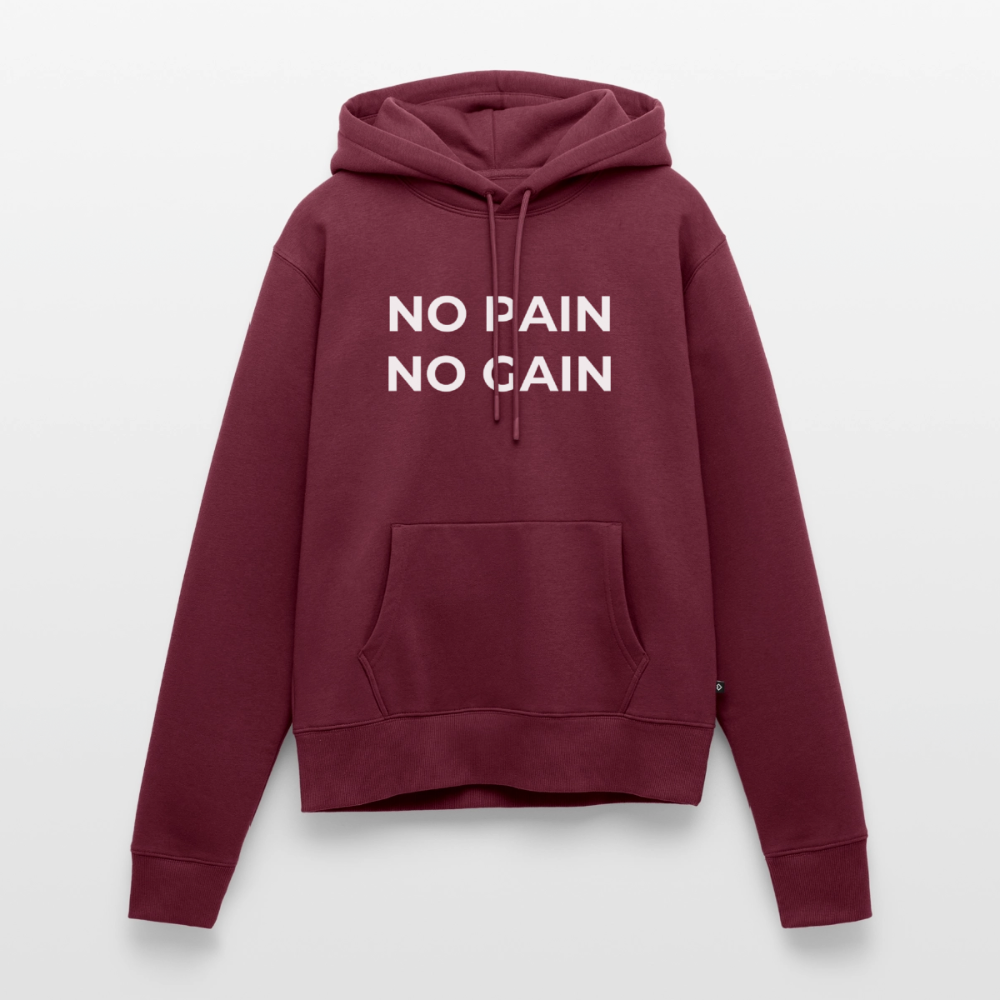 NO PAIN NO GAIN Hoodie Women - burgundy