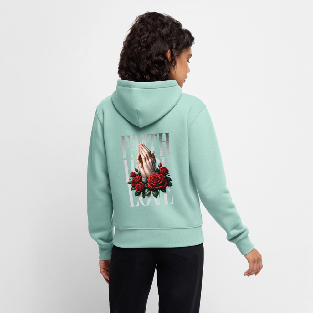 FAITH, HOPE, LOVE Premium Hoodie - mint 