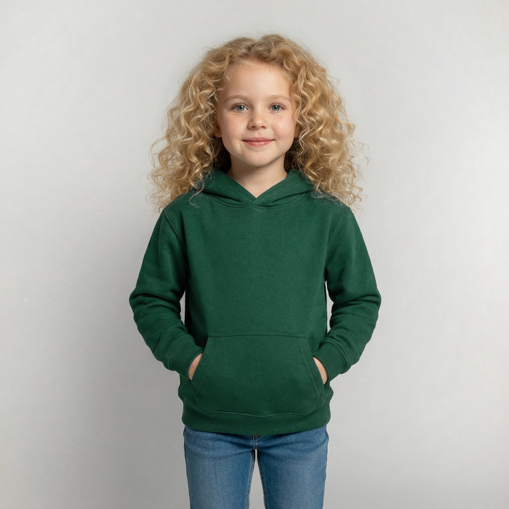 Hunde mit Brille Kinder Hoodie - bottle green