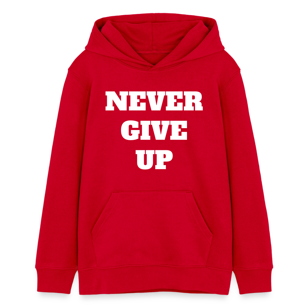 Never give up Premium Teenager Hoodie - red