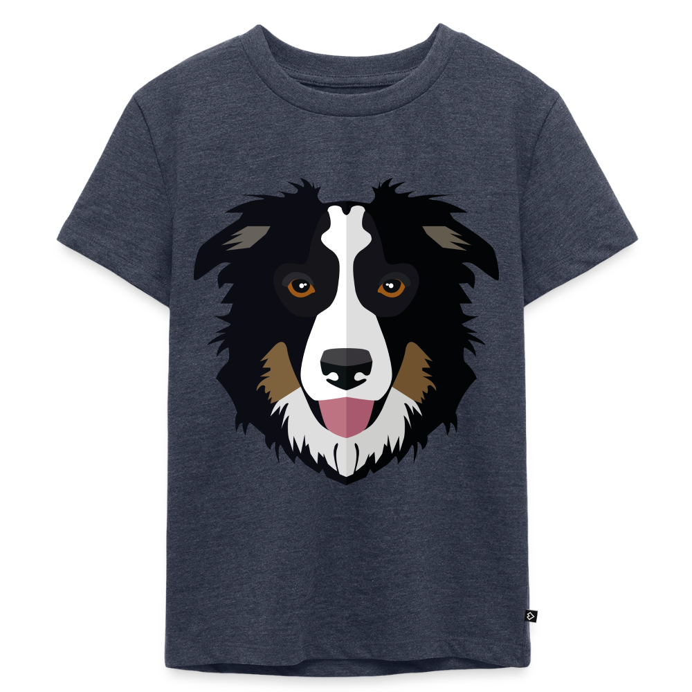 Hund Premium Kinder T-Shirt - heather denim