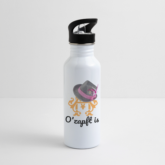 O´zapft is Trinkflasche - white