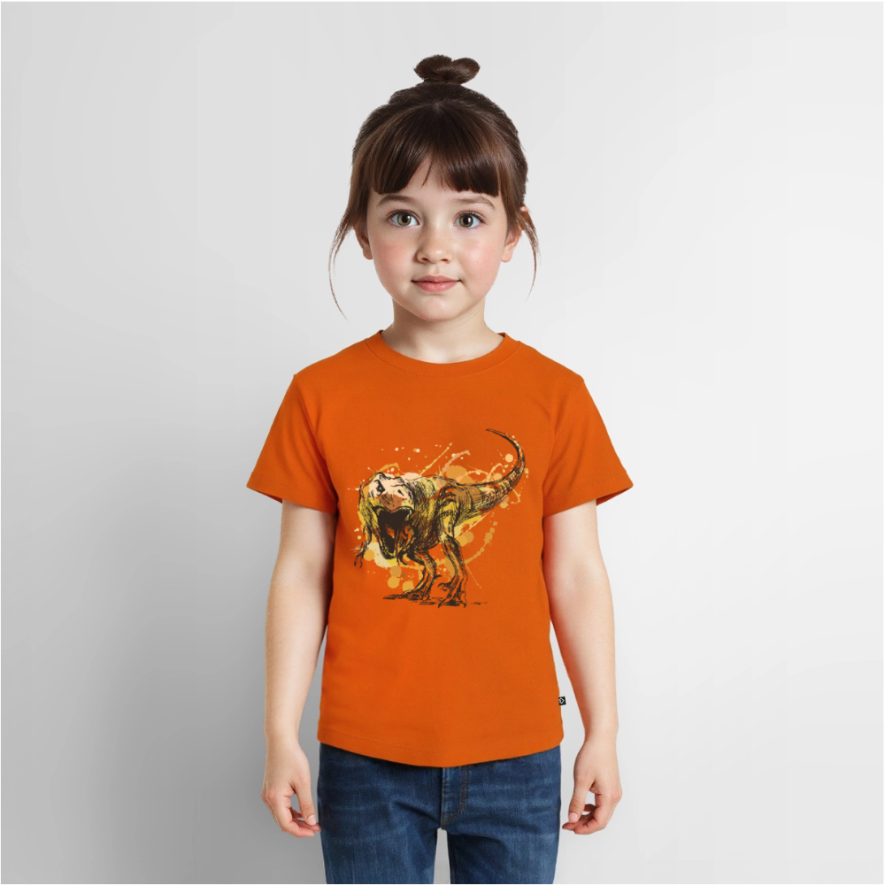 Dinosaurier Premium Kinder T-Shirt - orange 