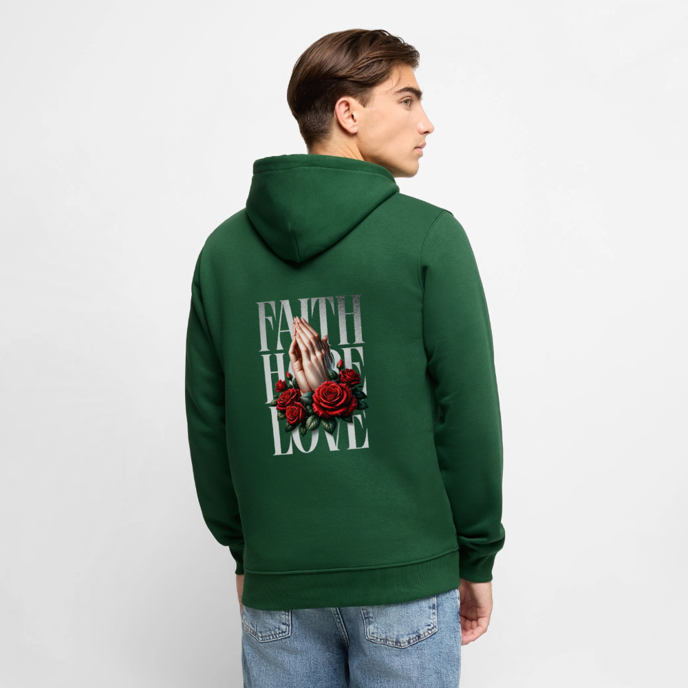 FAITH, HOPE, LOVE Premium Hoodie - bottle green