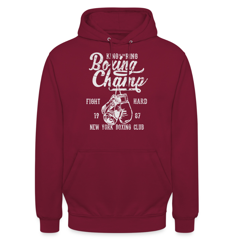 Boxing Champ Hoodie - bordeaux