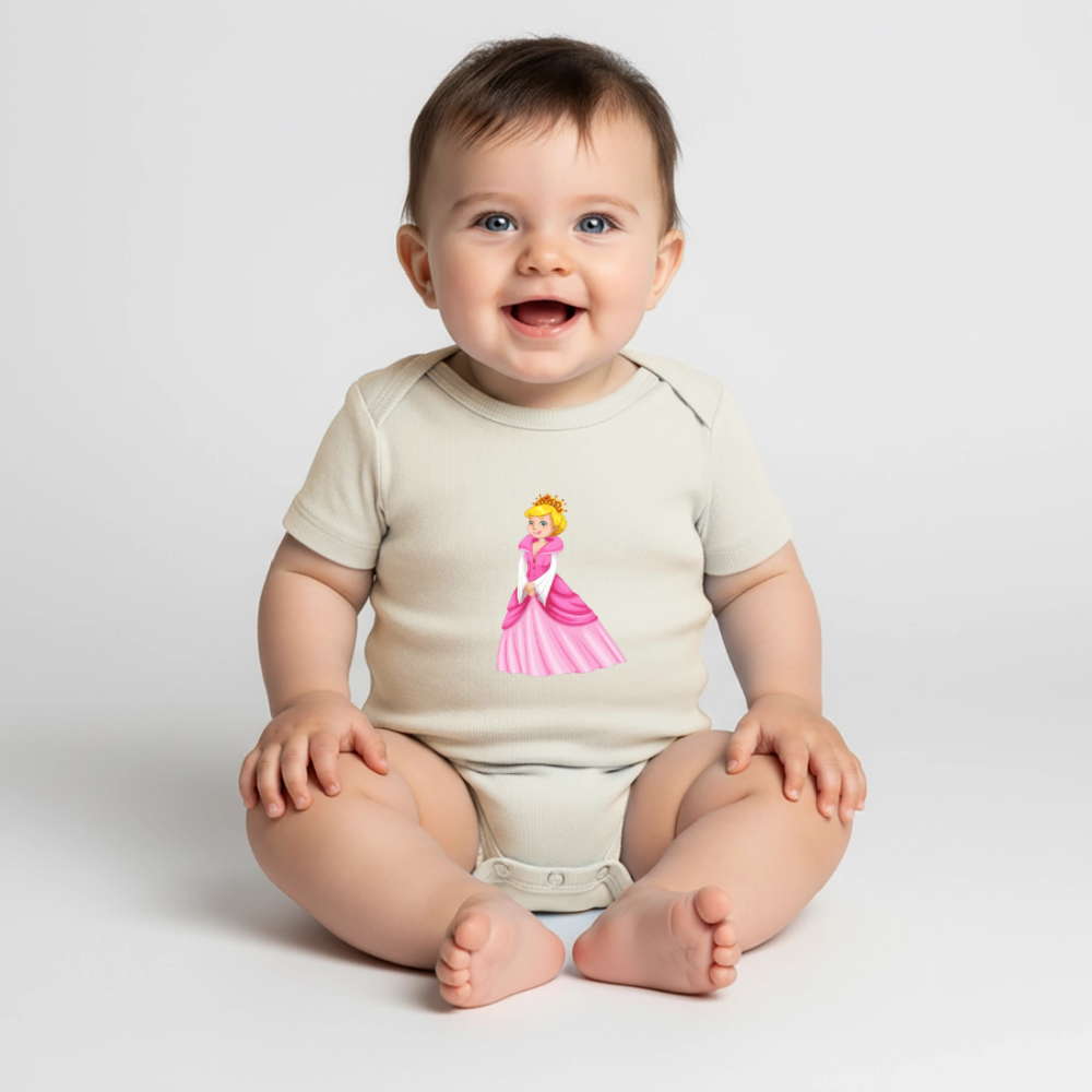 Prinzessin Premium Baby Kurzarm-Body - off white