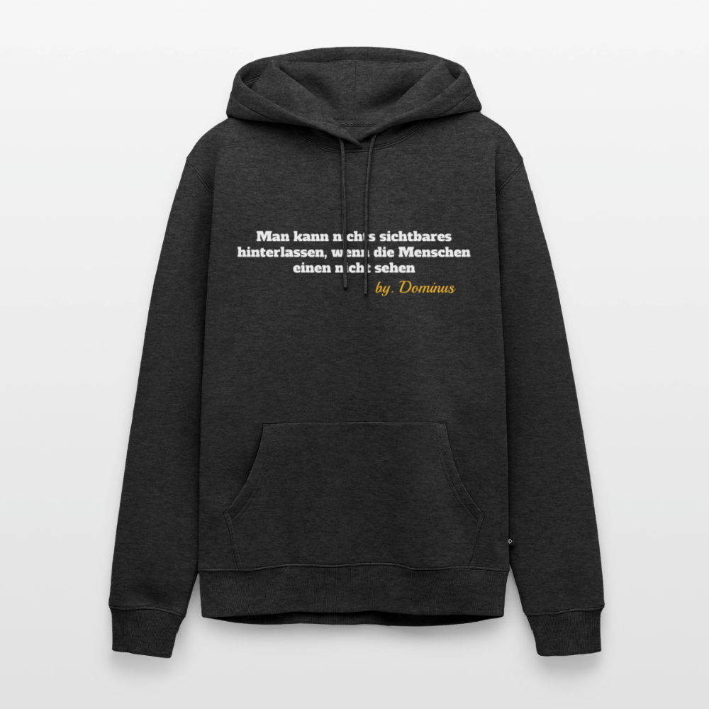 Zitat Aufdruck Premium Hoodie - heather anthracite