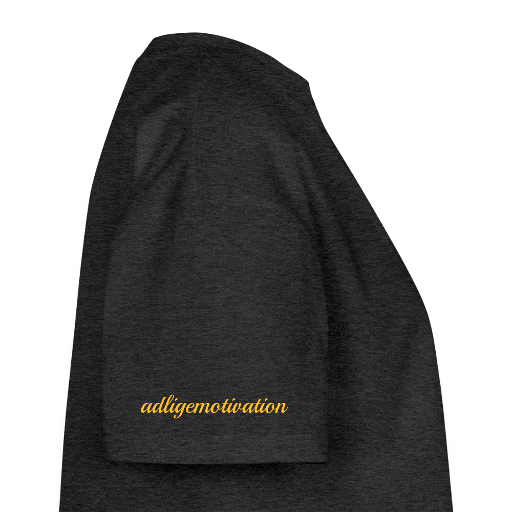 adligemotivations Logo Oversized Cropped T-Shirt Premium Woman - heather anthracite