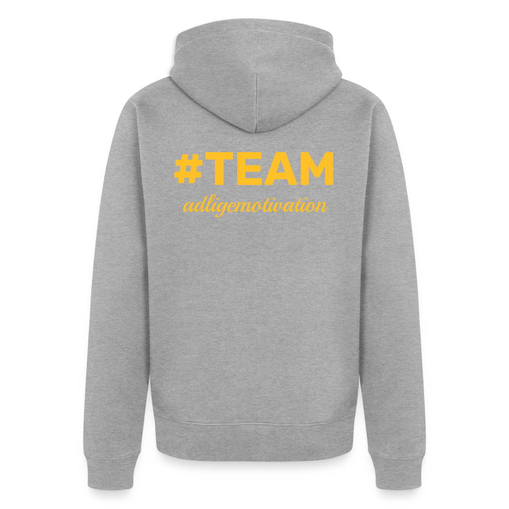 #TEAM adligemotivation Premium Logo Sweatjacke - heather grey