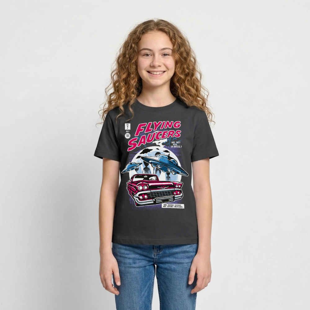 FLYING SAUCERS Teenager T-Shirt - dark grey