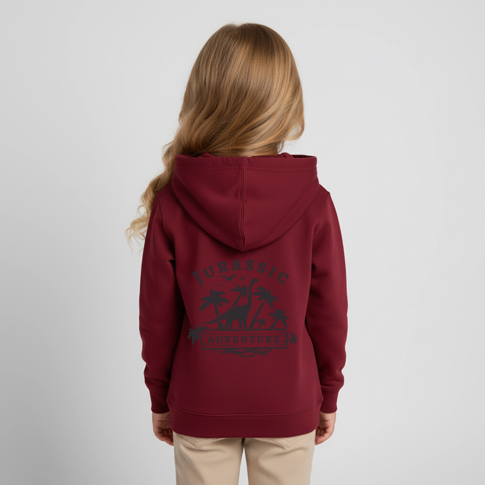 Dinosaurier Premium Kinder Hoodie - burgundy