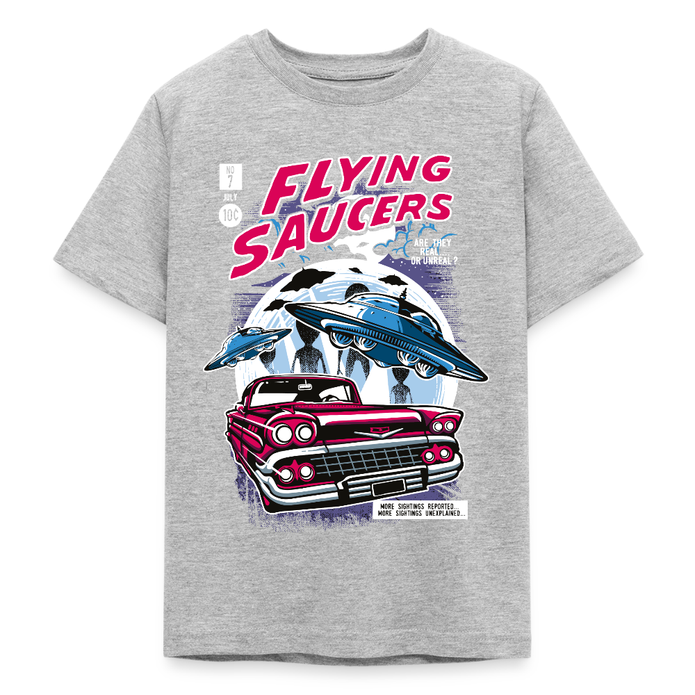 FLYING SAUCERS Teenager T-Shirt - heather grey