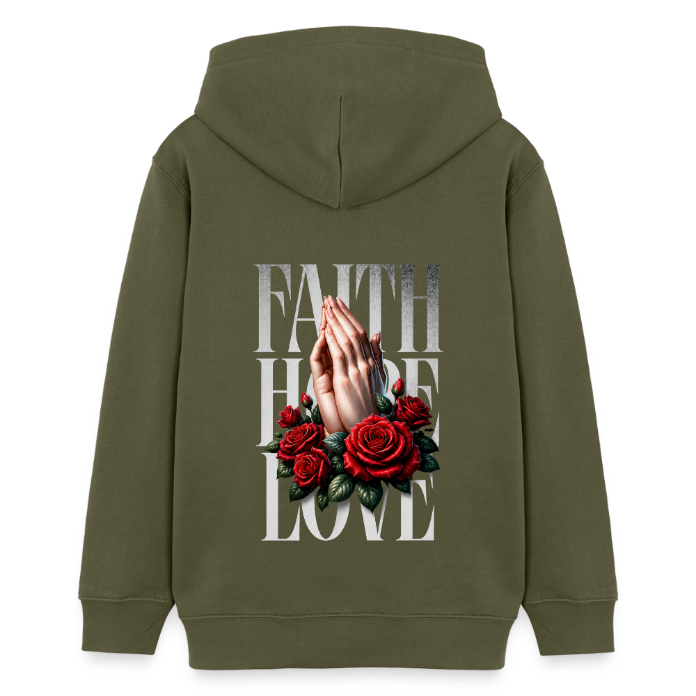 FAITH, HOPE, LOVE Premium Hoodie - khaki