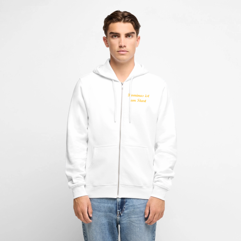 Dominus ist am Start Premium Sweatjacke - white