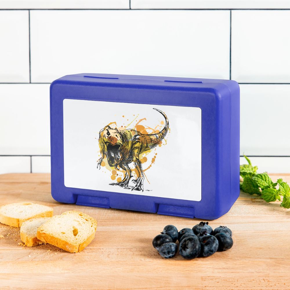 Dinosaurier Brotdose - royal blue