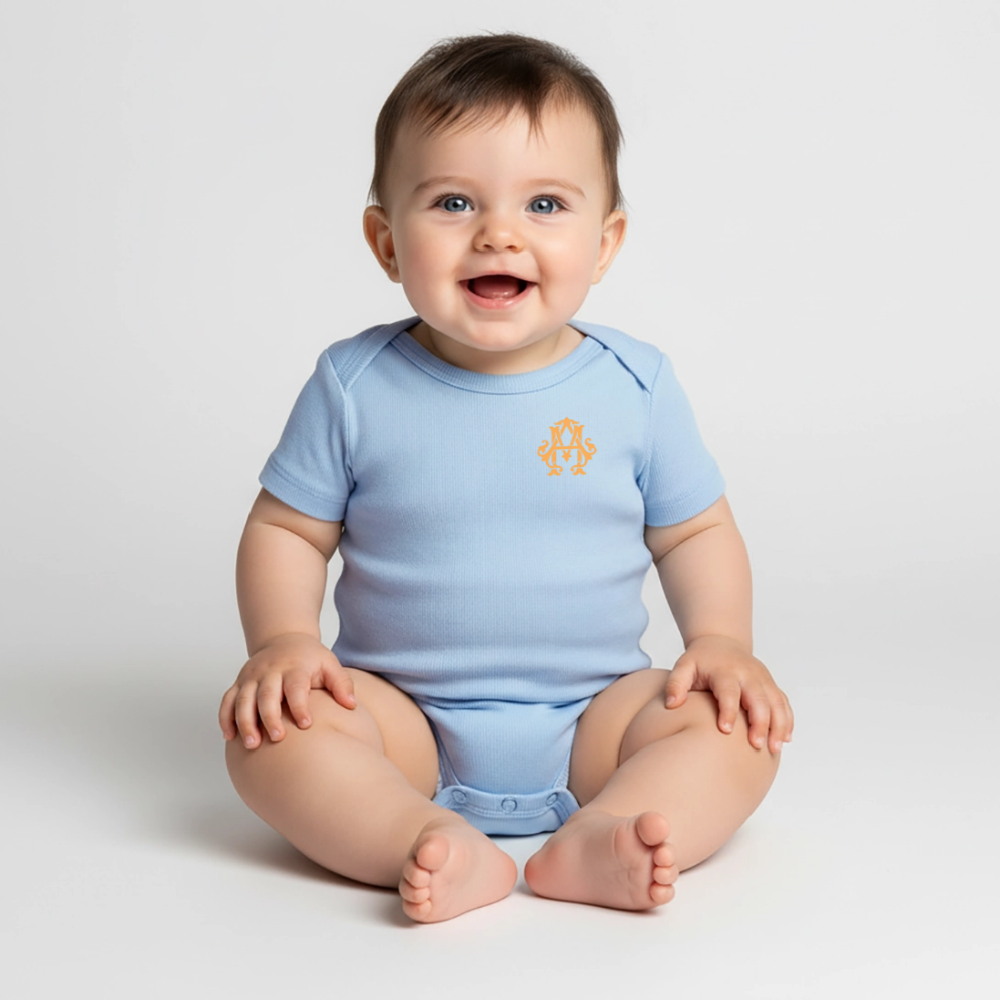 adligemotivation Premium Logo Baby Kurzarm-Body - light blue