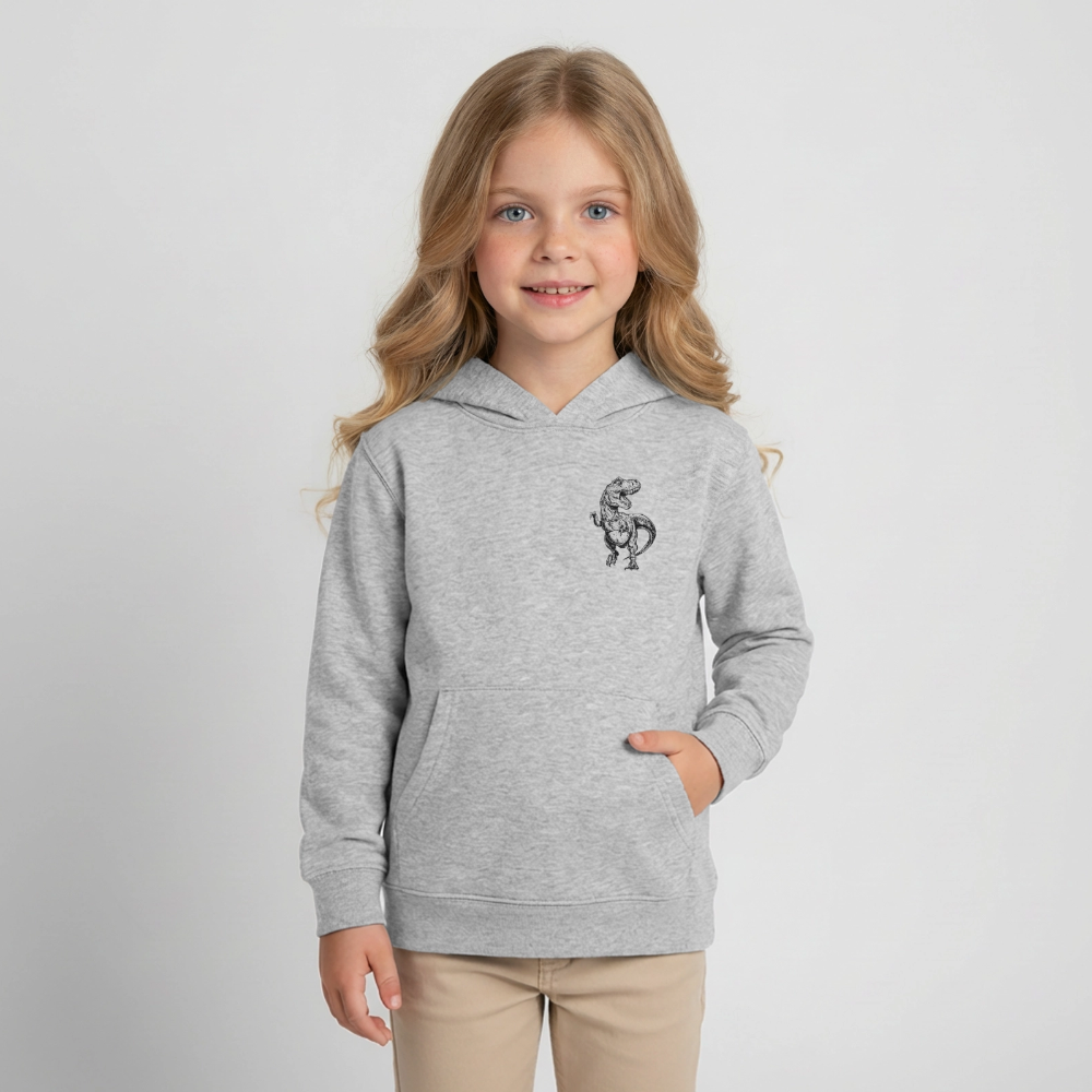 Dinosaurier Premium Kinder Hoodie - heather grey