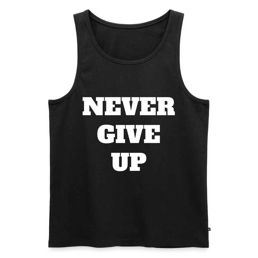 Never GIVE UP Premium Tank Top - black