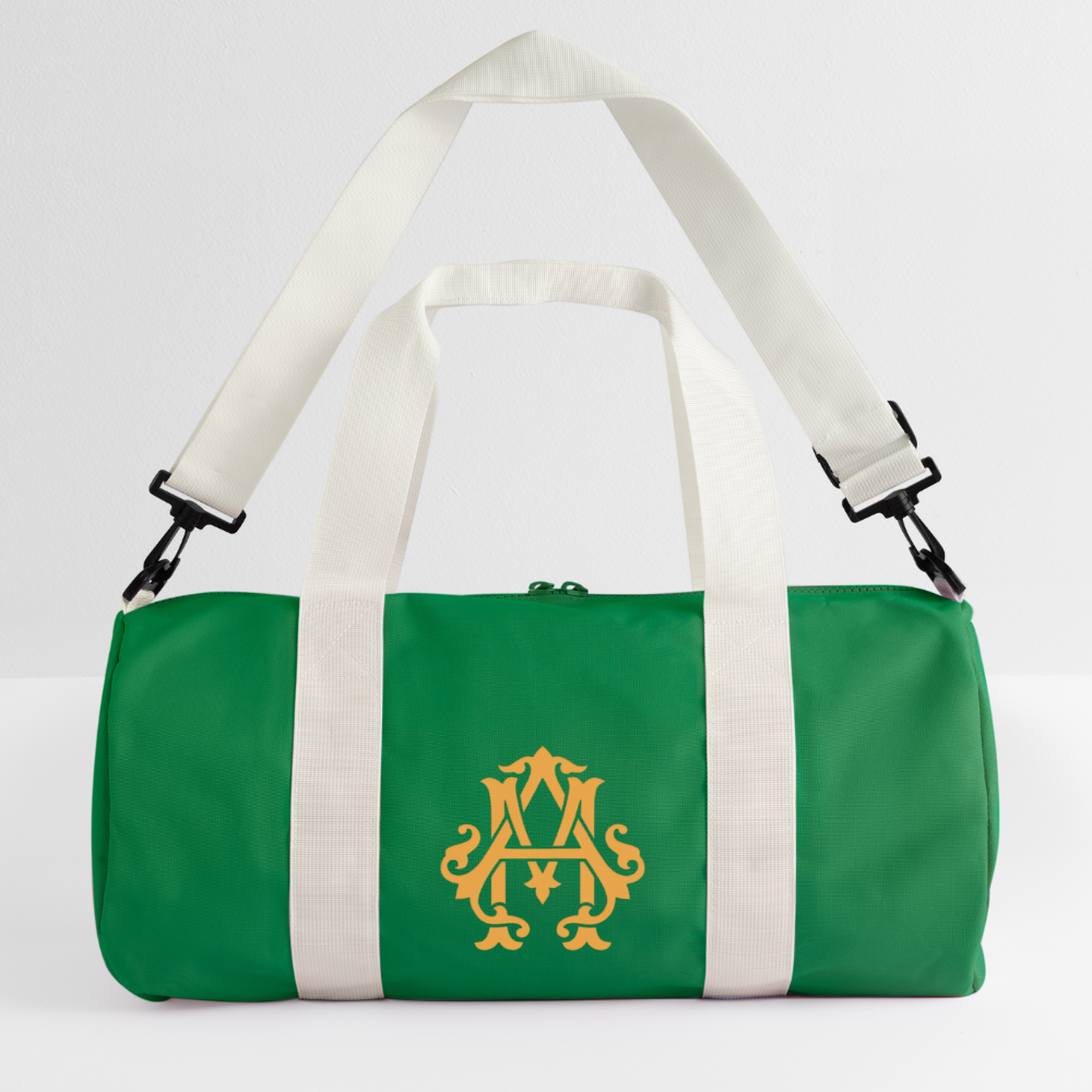 NEVER GIVE UP Duffel Bag - kelly green/off white
