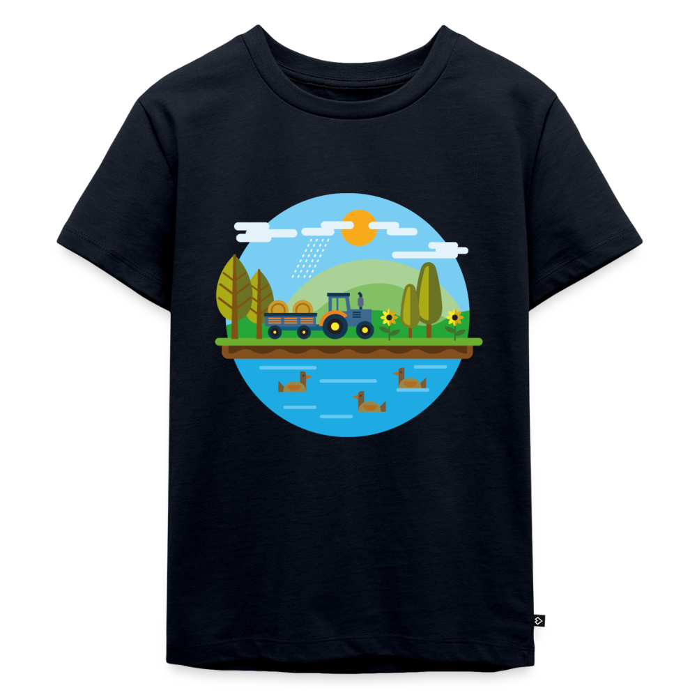 Bauernhof Premium Kinder T-Shirt - navy