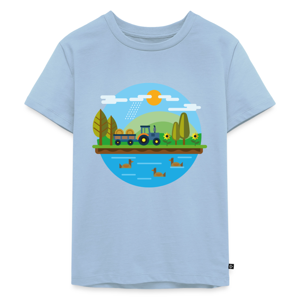Bauernhof Premium Kinder T-Shirt - light blue