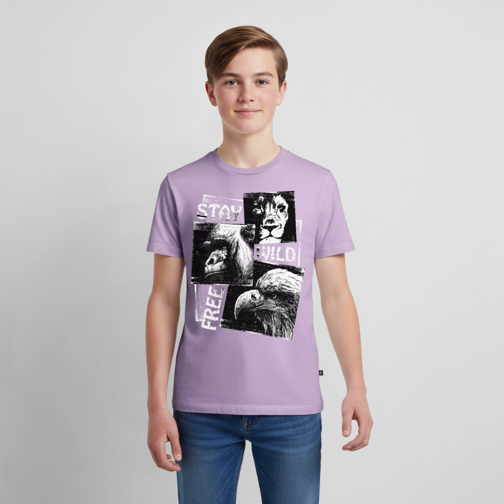 STAY WILD Premium Teenager T-Shirt - lavender