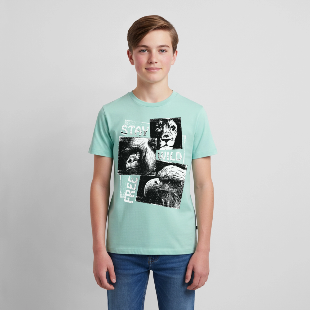 STAY WILD Premium Teenager T-Shirt - mint 