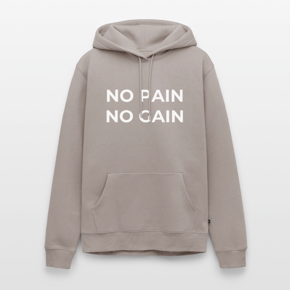 NO PAIN NO GAIN Premium Hoodie - taupe