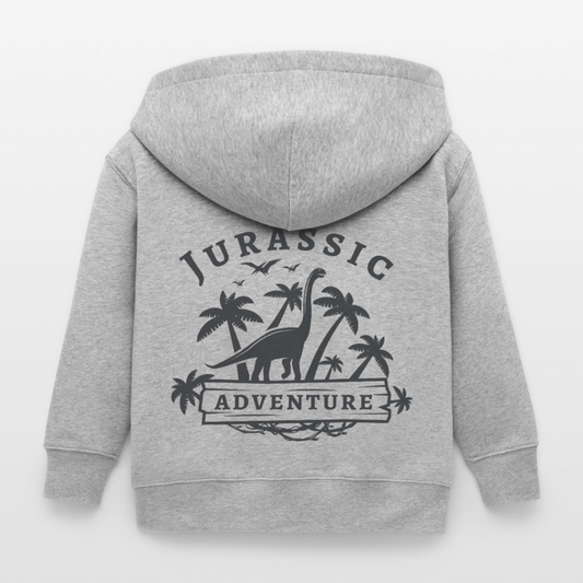 Dinosaurier Premium Kinder Sweatjacke - heather grey