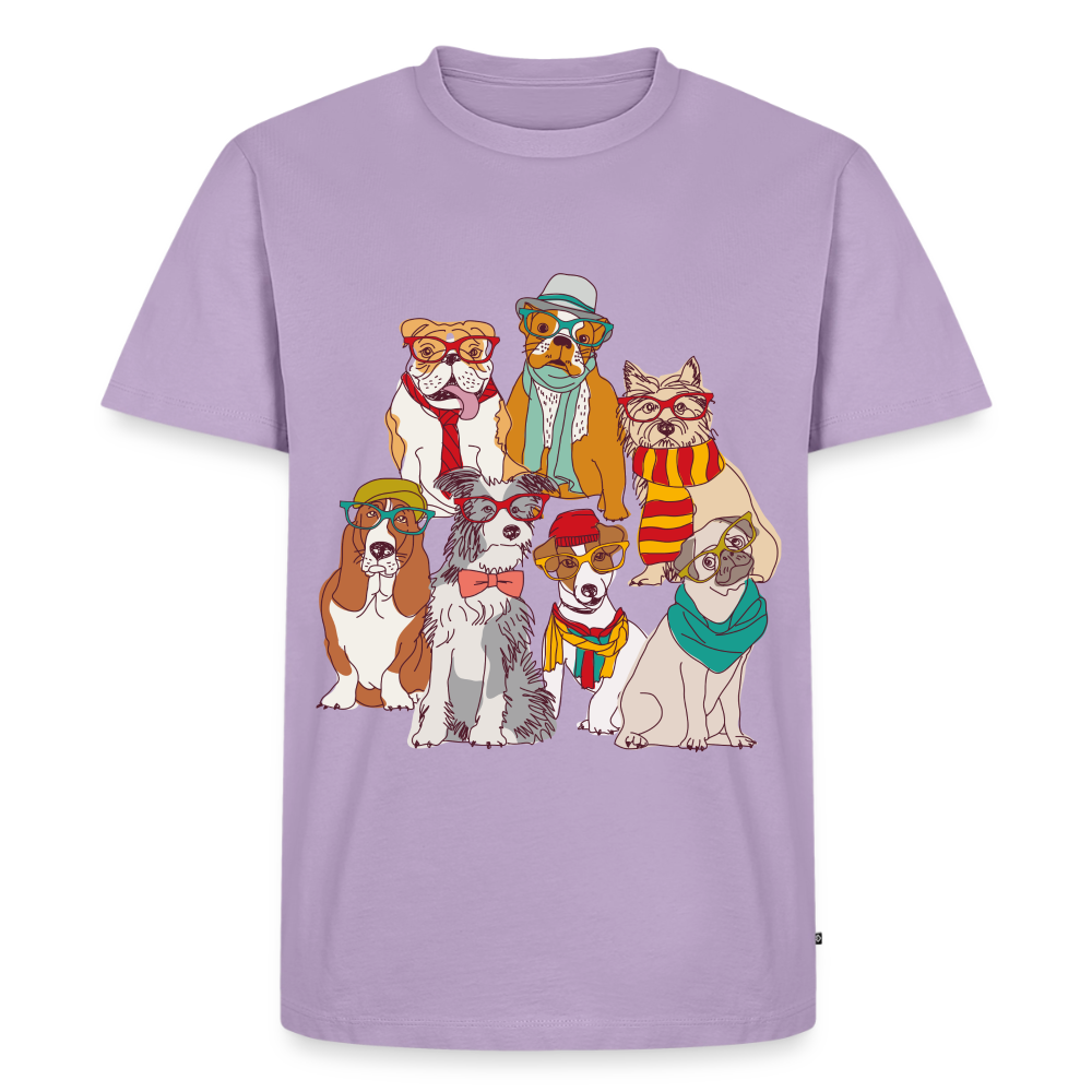 Hunde mit Brille Premium T-Shirt - lavender