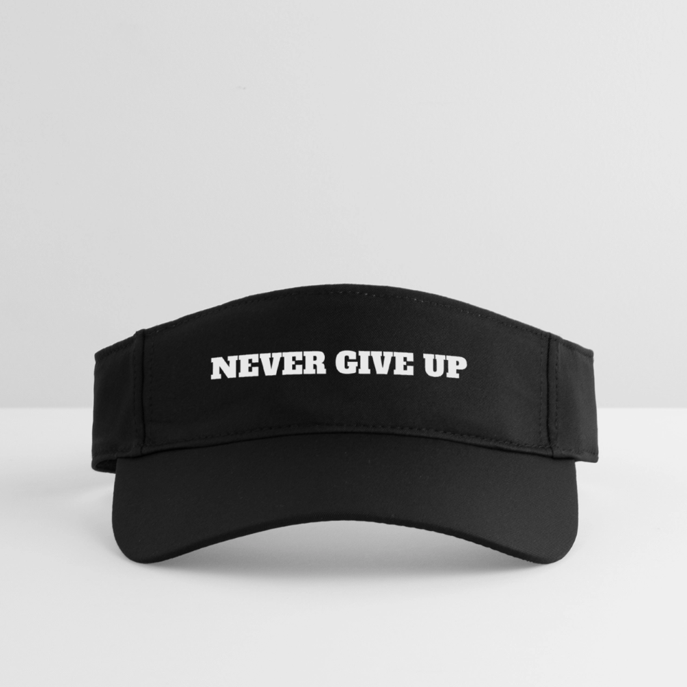 Never give up Sun Visor Cap - black