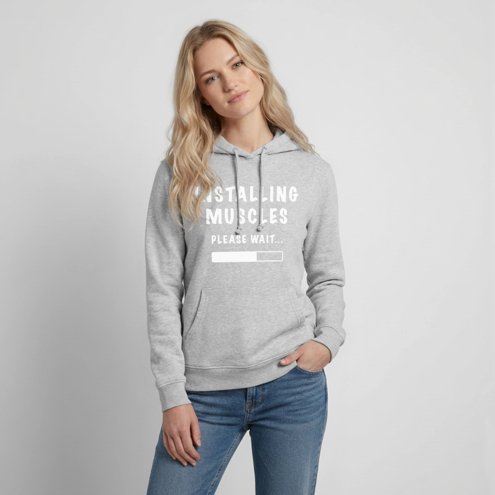 INSTALLING MUSCLES Hoodie - light heather grey