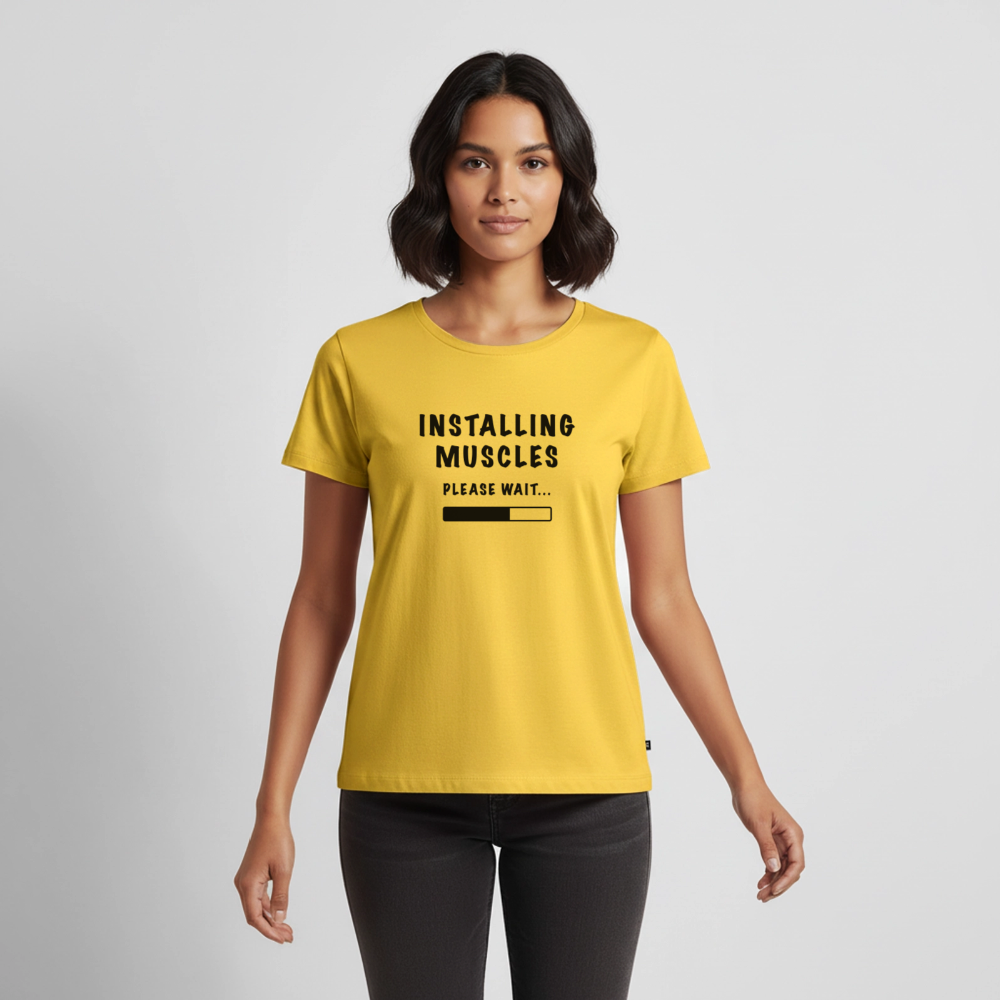 INSTALLING MUSCLES Premium  T-Shirt - sun yellow
