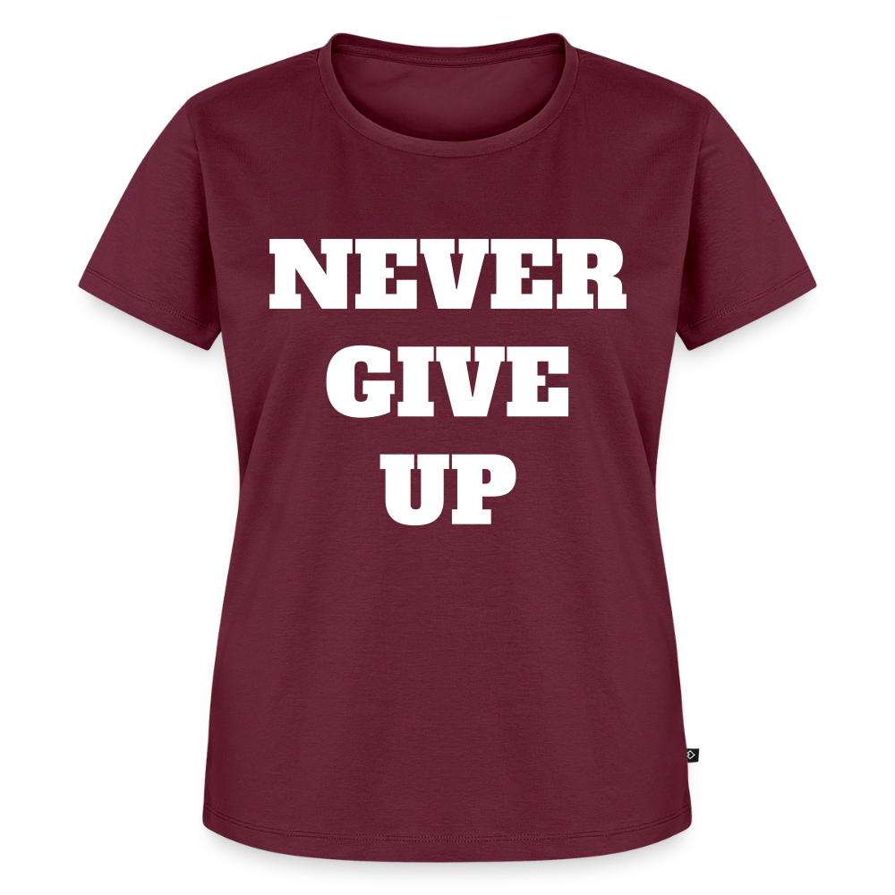 Never give up Premium T-Shirt - burgundy