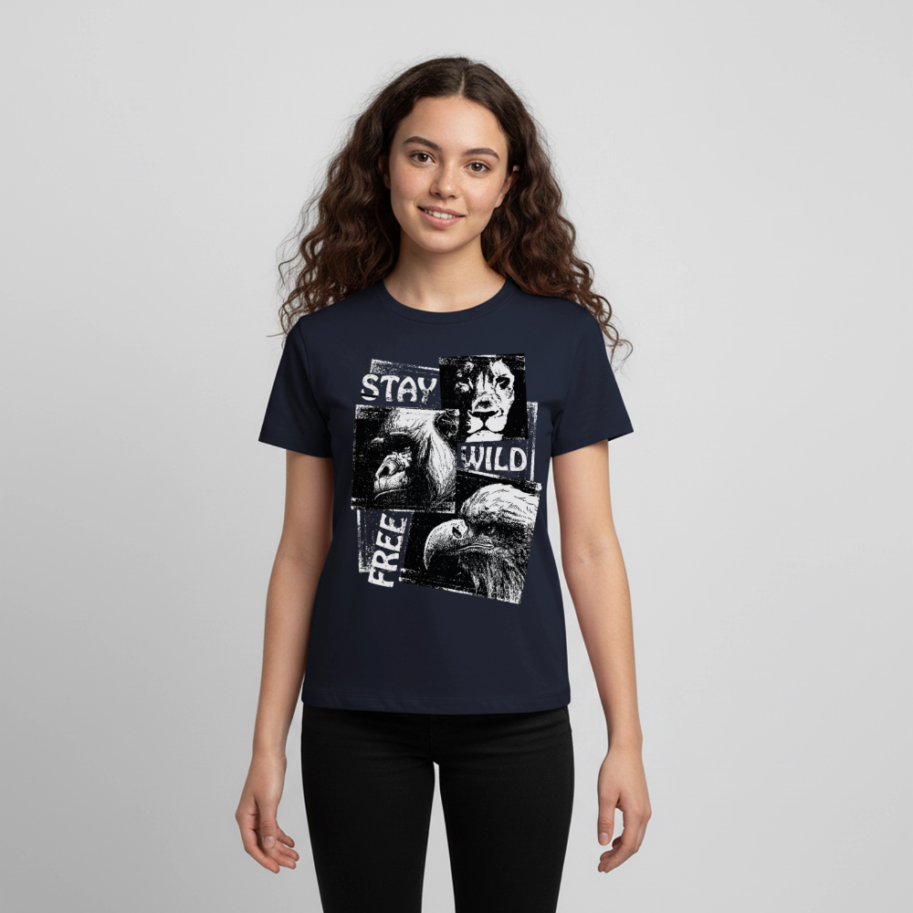 STAY WILD Premium Teenager T-Shirt - navy