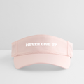 Never give up Sun Visor Cap - crystal pink