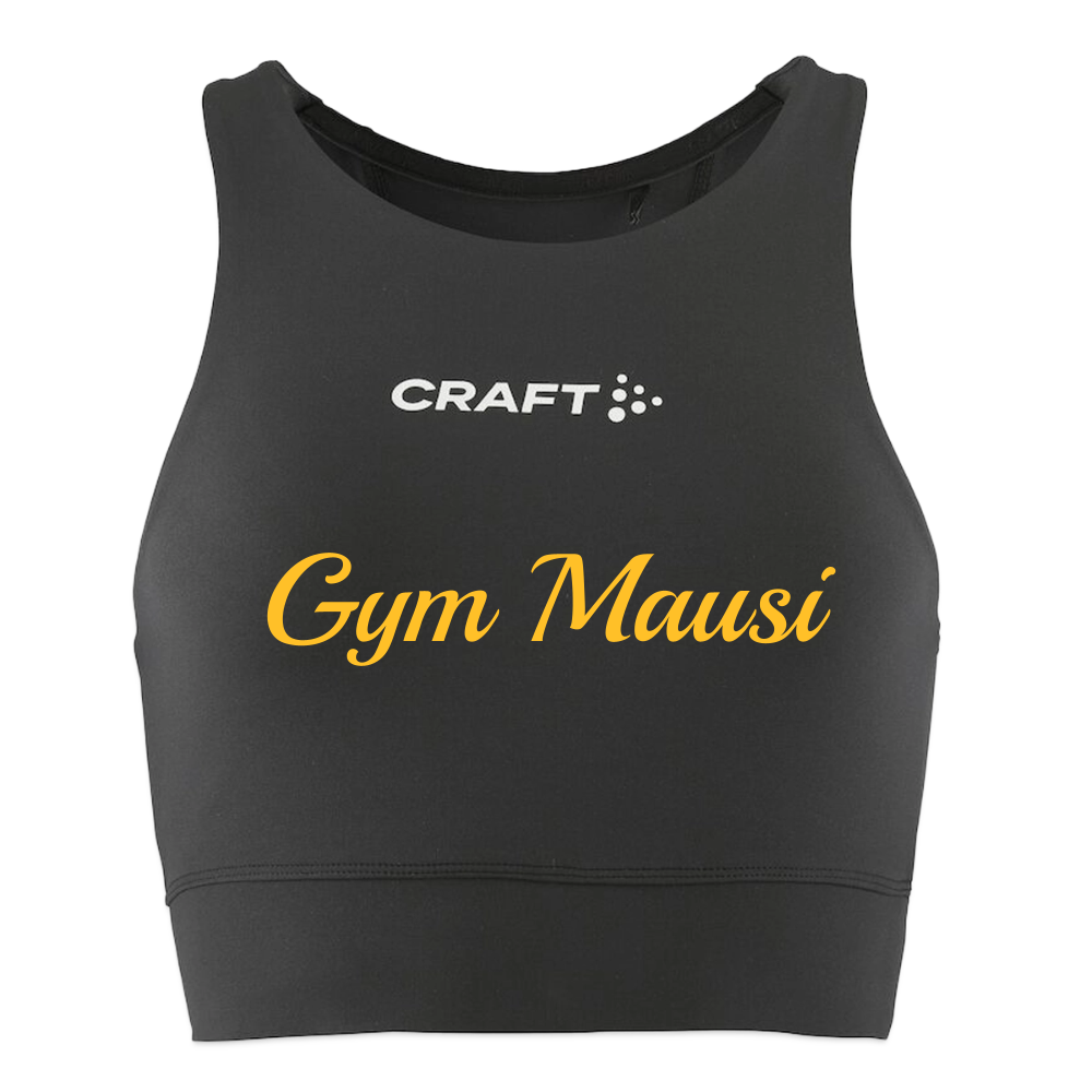 Gym Mausi Craft Crop Top - black