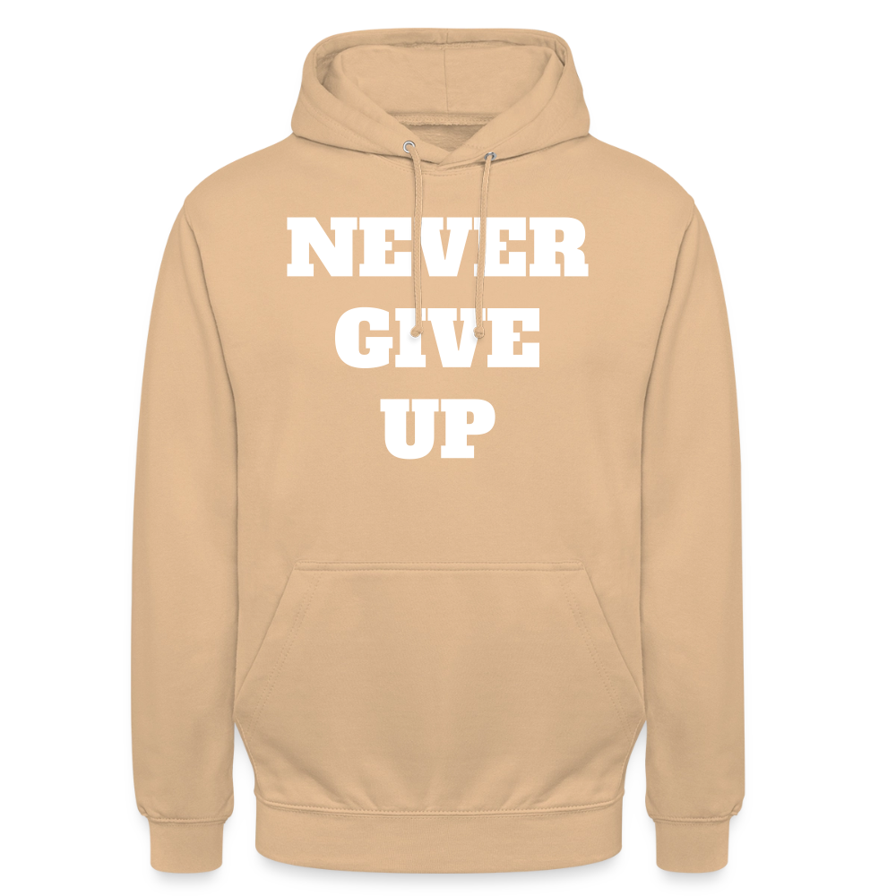 Never give up Hoodie - peach