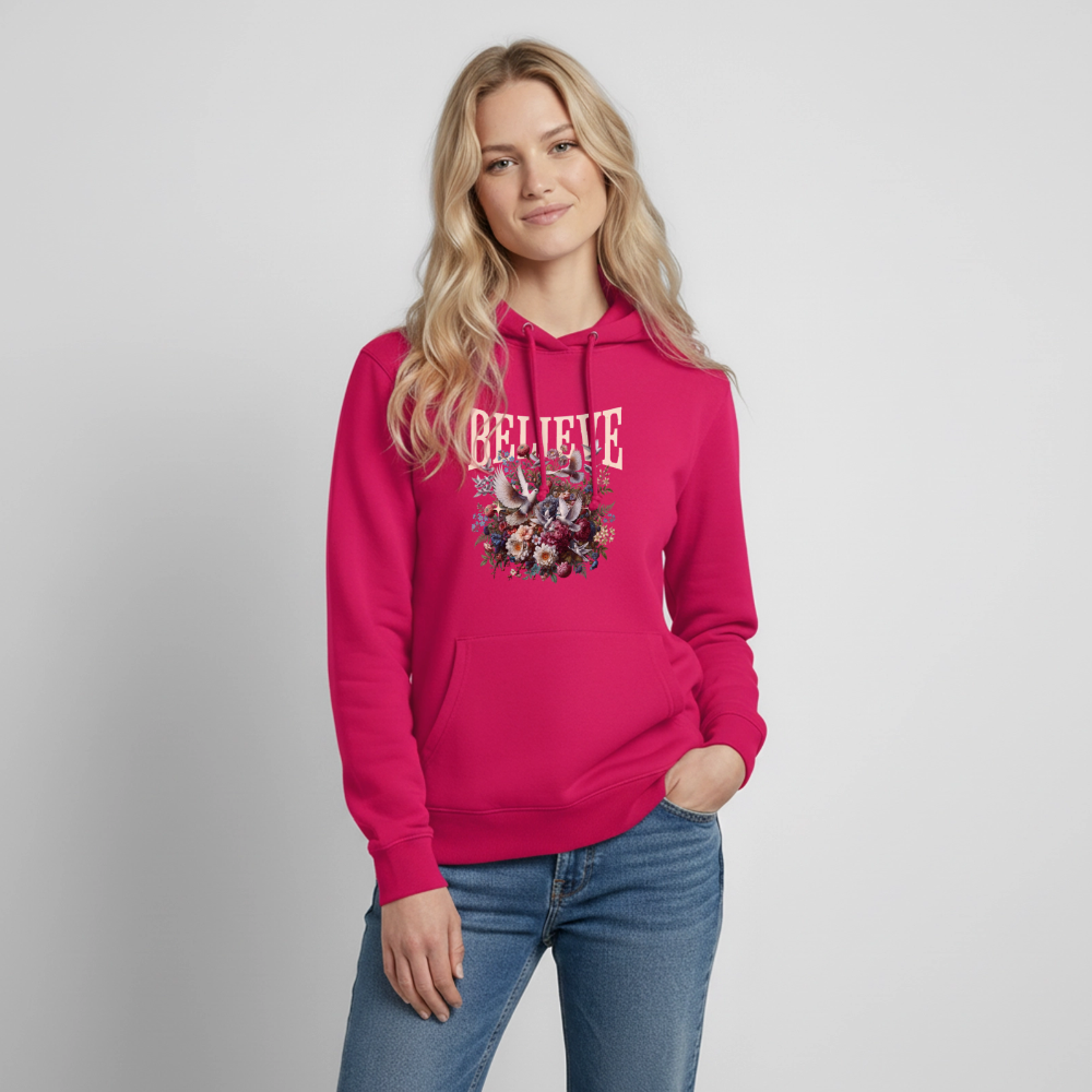 BELIEVE Hoodie - dark pink