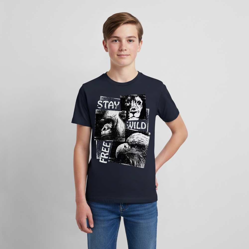 STAY WILD Premium Teenager T-Shirt - navy