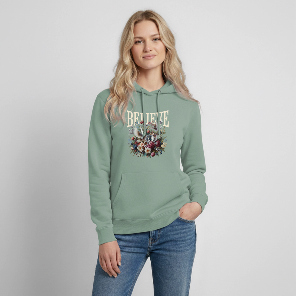 BELIEVE Hoodie - steel green